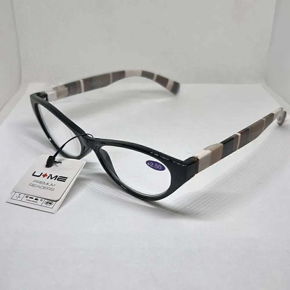 Plaid Cat Eye Women’s Reading Glasses +3.00